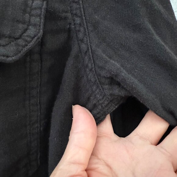 Buck Mason Button Up Shirt Double Weave Vintage Minimalist Black Sz S - Picture 5 of 10